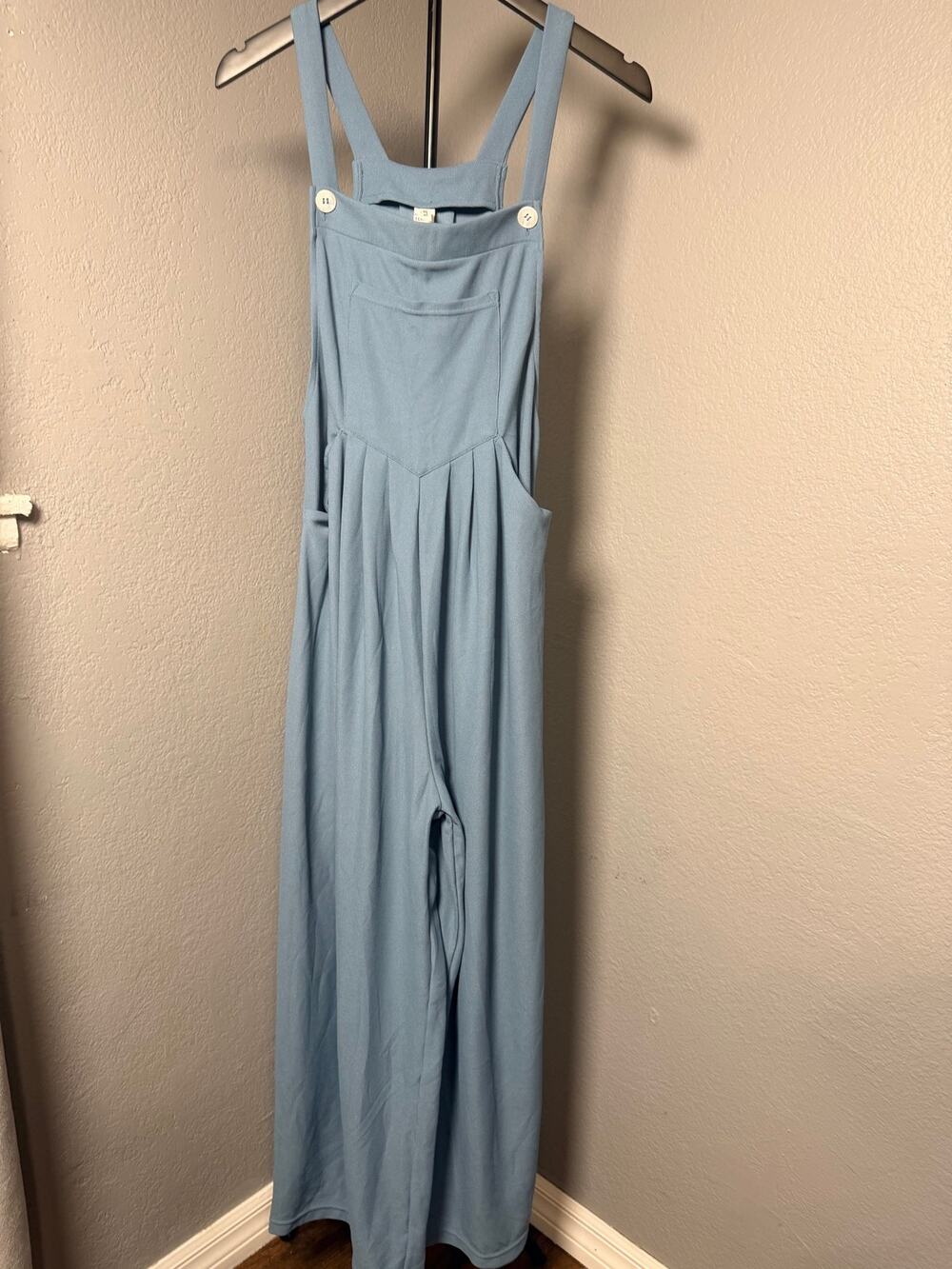 NWT Halara Blue Wide Leg Overall Jumpsuit Size S Reg